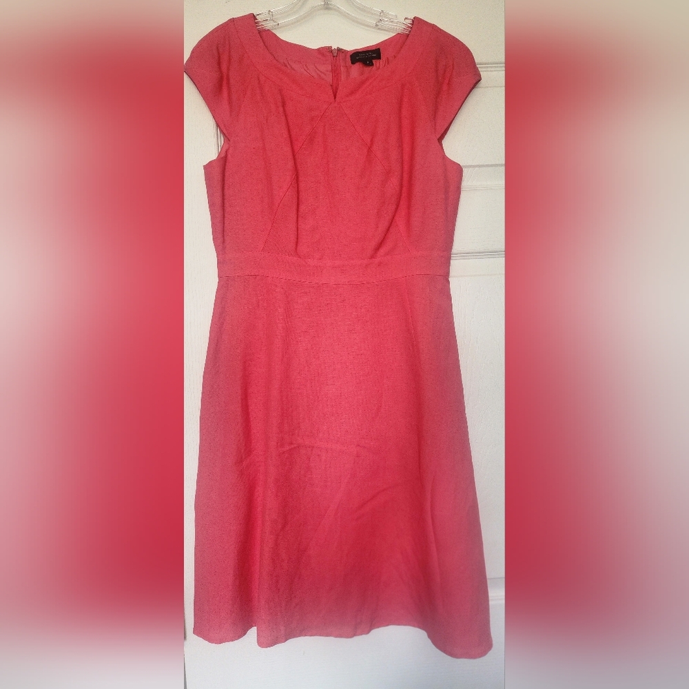 Coral Tahari linen dress